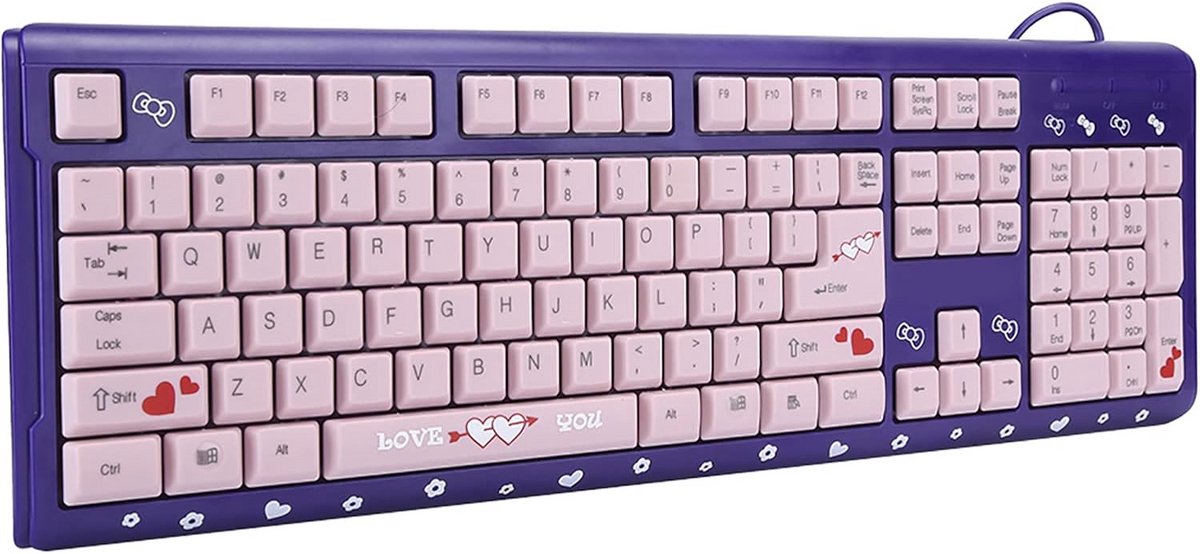 Compact USB Bedraad Toetsenbord QWERTY voor Desktop en Laptop