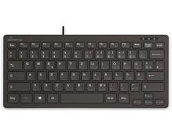 Qwertz Toetsenbord Zwart met Kabel - Standaard Bedraad Desktop Toetsenbord