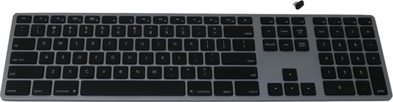 Matias FK418DCB-DE Wireless USB-C® Aluminum Keyboard for Mac – QWERTZ – Duits – Space grijs