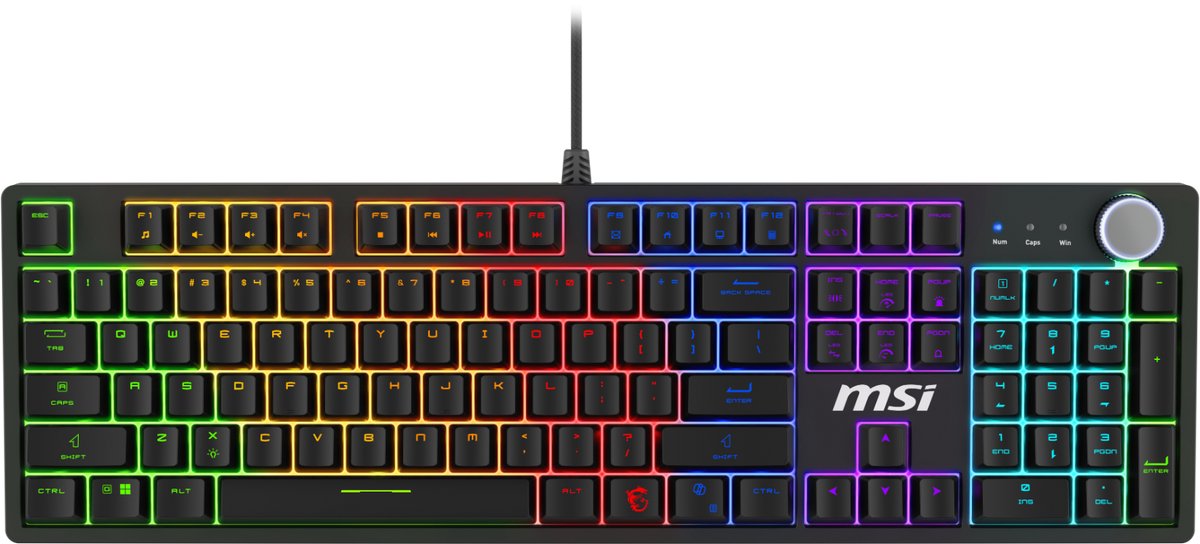 MSI FORGE GK320 RED US - Gaming Keyboard - Mechanical RED Switches - RGB LED