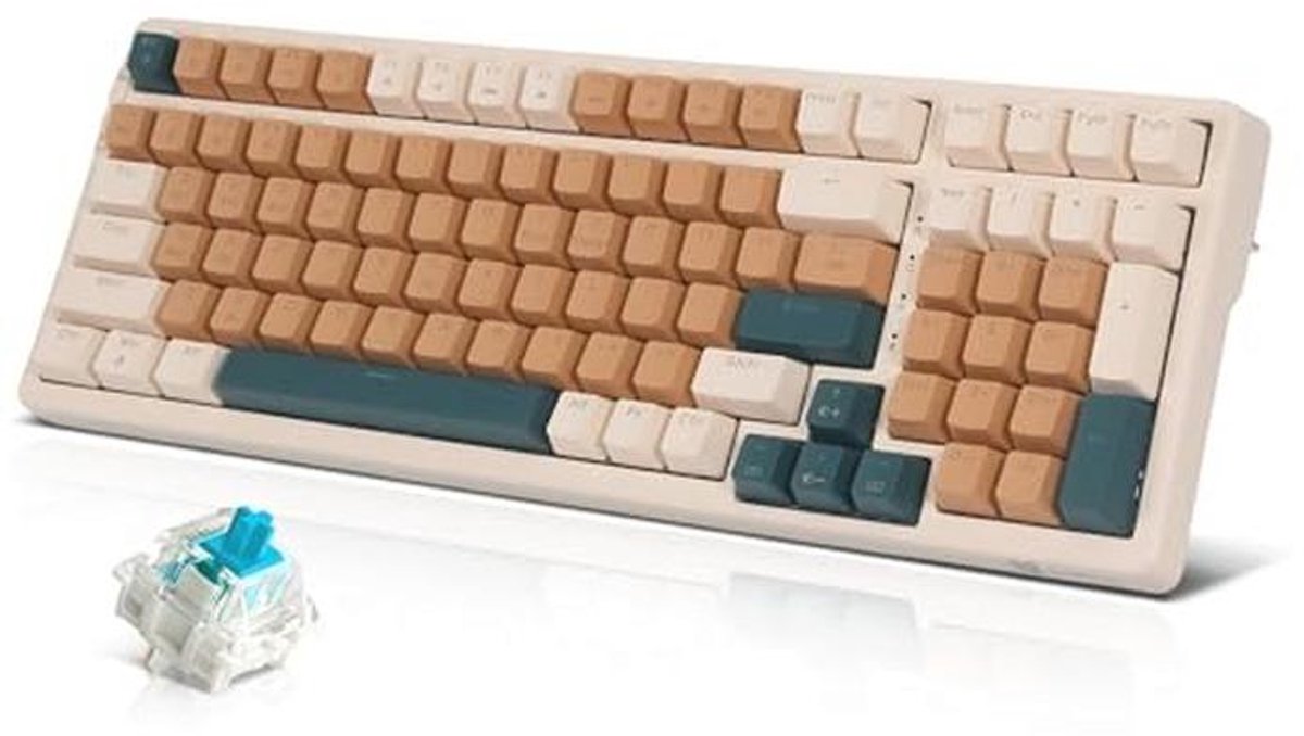 Mechanisch Draadloos Gaming Toetsenbord met LED Backlighting - 100 Toetsen US Layout