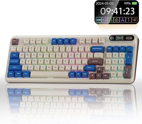 KZZI Z98 - Toetsenbord - Latte - Rainbow Switch