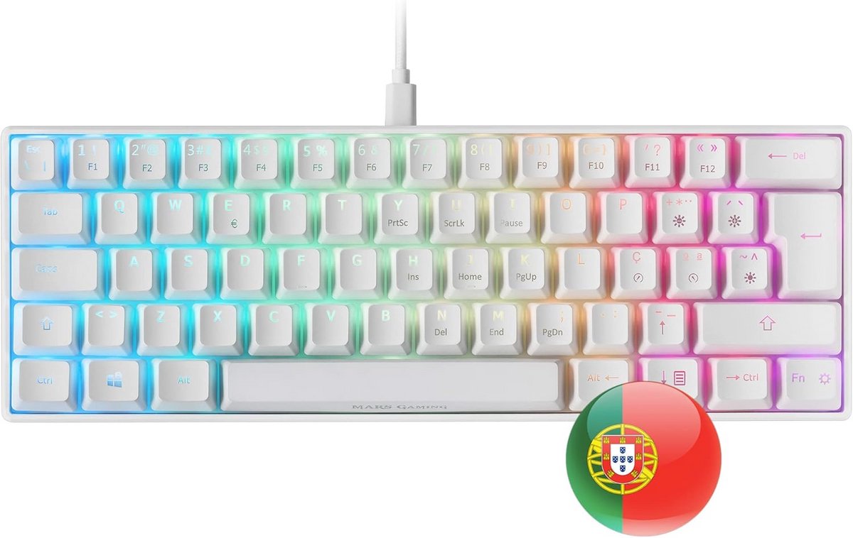 UltraCompact RGB Mechanisch Toetsenbord met Blauw Switch - 60% Formaat