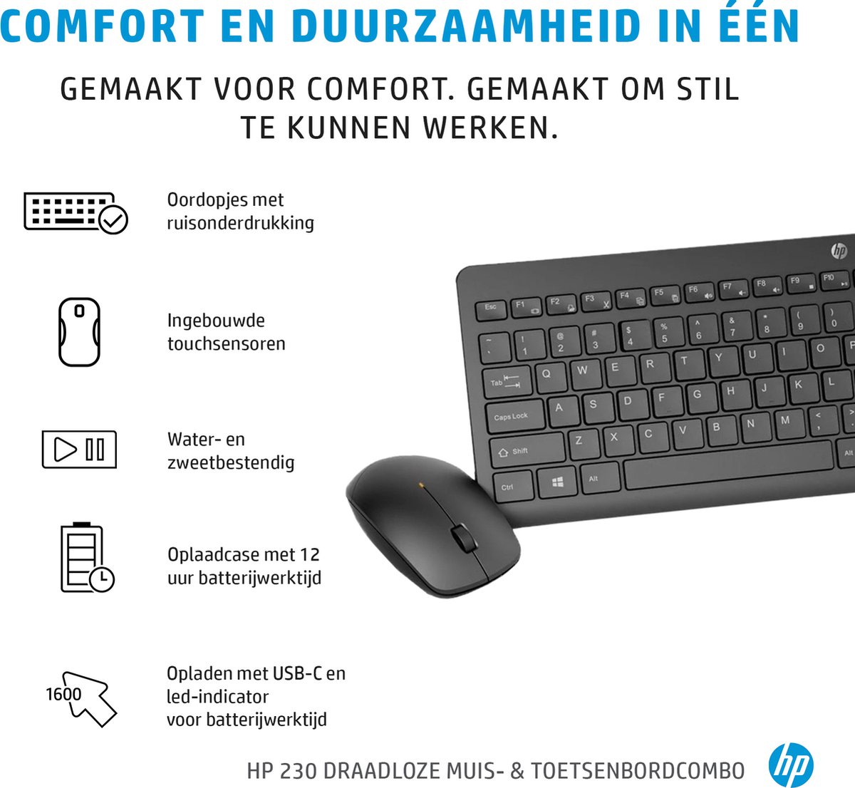 HP 230 draadloze muis- en toetsenbordcombo