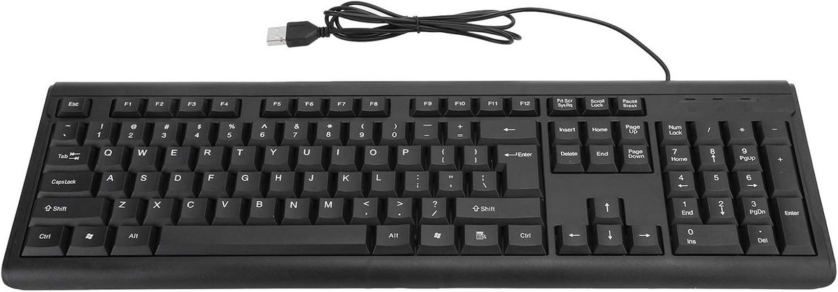 Stil USB Bedraad Toetsenbord met 104 Toetsen voor Desktop en Laptop