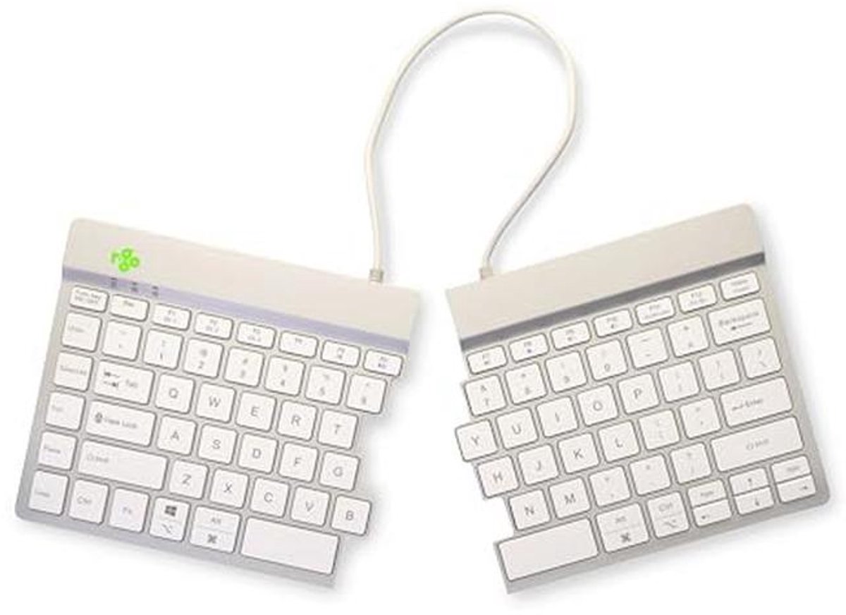 Ergonomisch Splittoetsenbord met Bluetooth 5.0 en Oplaadbare Functie - QWERTY (US) Indeling