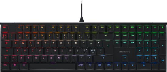 CHERRY MX 10.0N toetsenbord USB QWERTY Scandinavisch Zwart