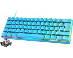 Compact 60% RGB Gaming Toetsenbord met Red Switch en Afneembare USB-C Kabel