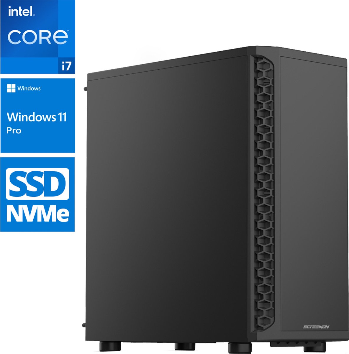 ScreenON - Intel Core i7 - 1TB M.2 SSD - GTX 1660 - Home/OfficePC.Z620125 + WiFi & Bluetooth