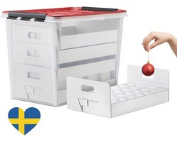 Kerstbal opbergdoos 61 liter - Veilig en stijlvol voor kerstversiering