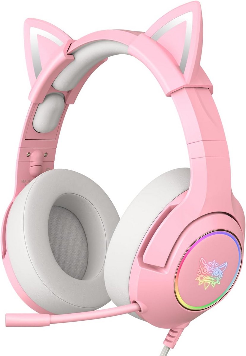 Roze Gaming Headset met Surround Sound en Ruisonderdrukking