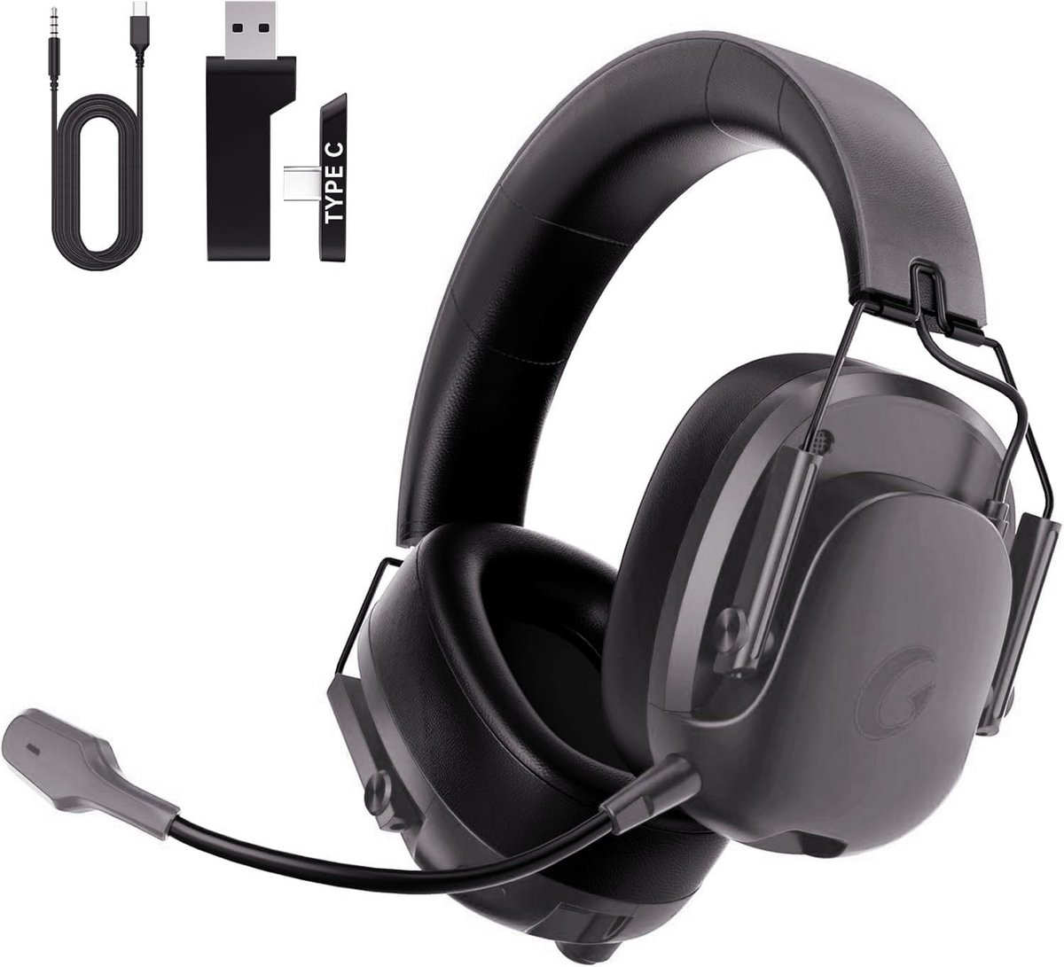 Draadloze Gaming Headset met Microfoon voor PS5, PS4, PC, Switch - Bluetooth 5.2