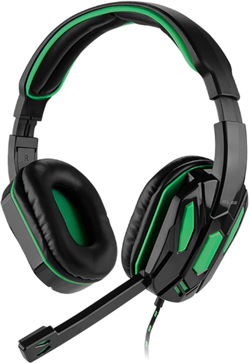 BLOW Gaming Headset - 3.5mm Jack - Microfoon - 2.4m Kabel - Over-Ear - Groen/Zwart