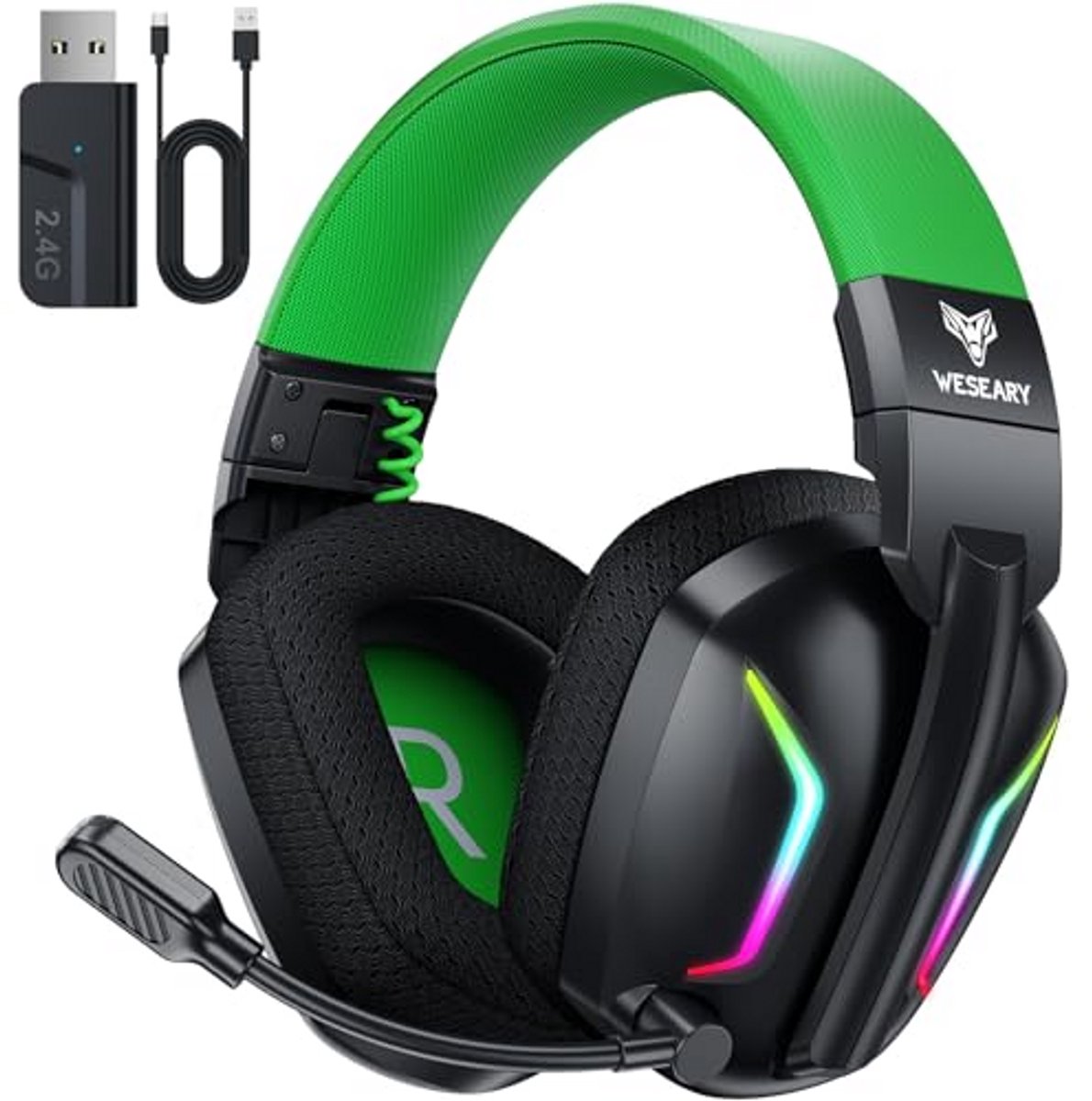 Draadloze Gaming Headset met Lage Latentie en Ruisonderdrukking voor PS5