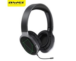 AWEI A799BL Bluetooth gaming-hoofdtelefoon, on-ear, met microfoon, zwart/zwart