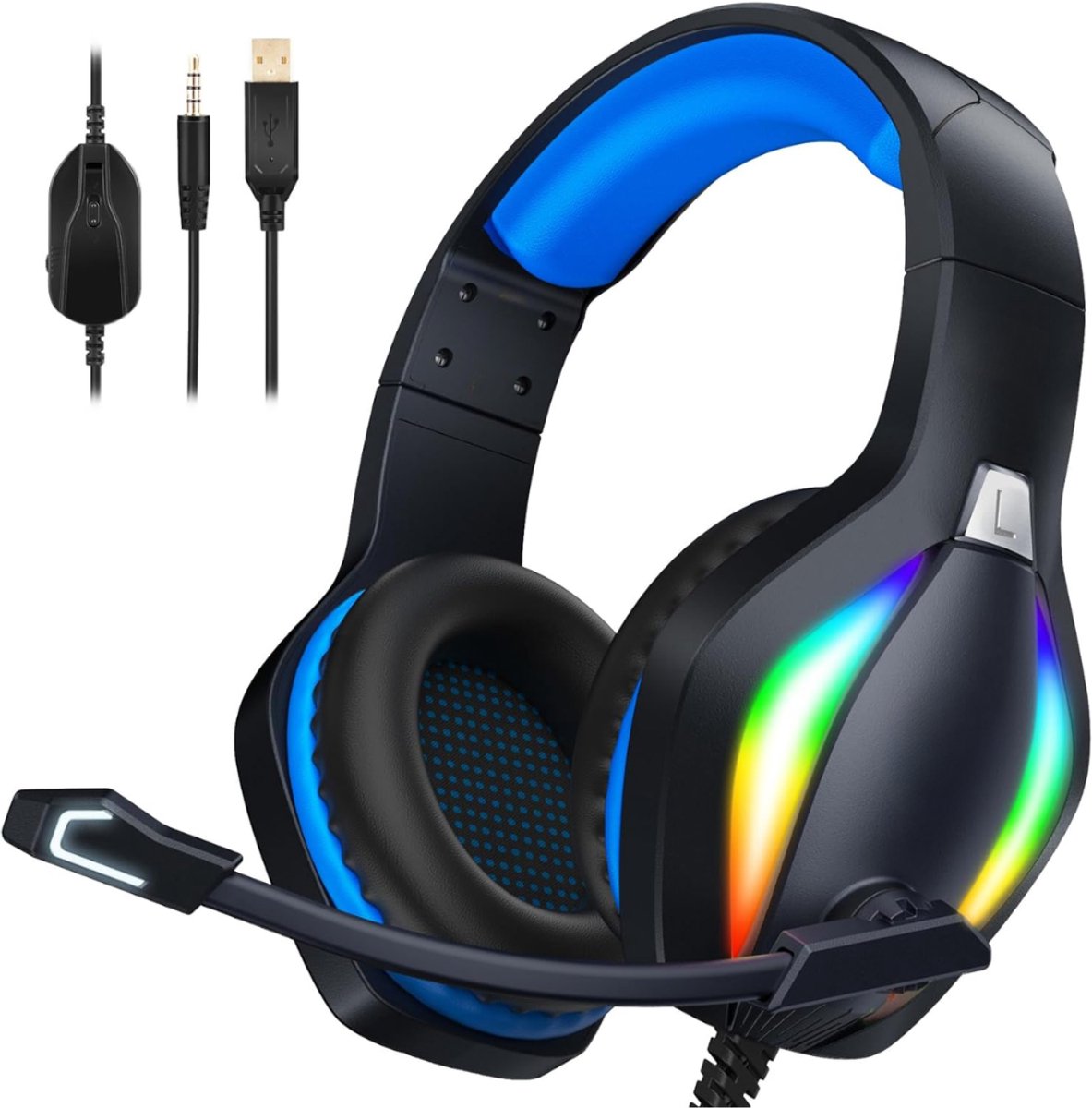 SNJY® Headset met Microfoon - Game Headset - Headset Gaming - Zwart