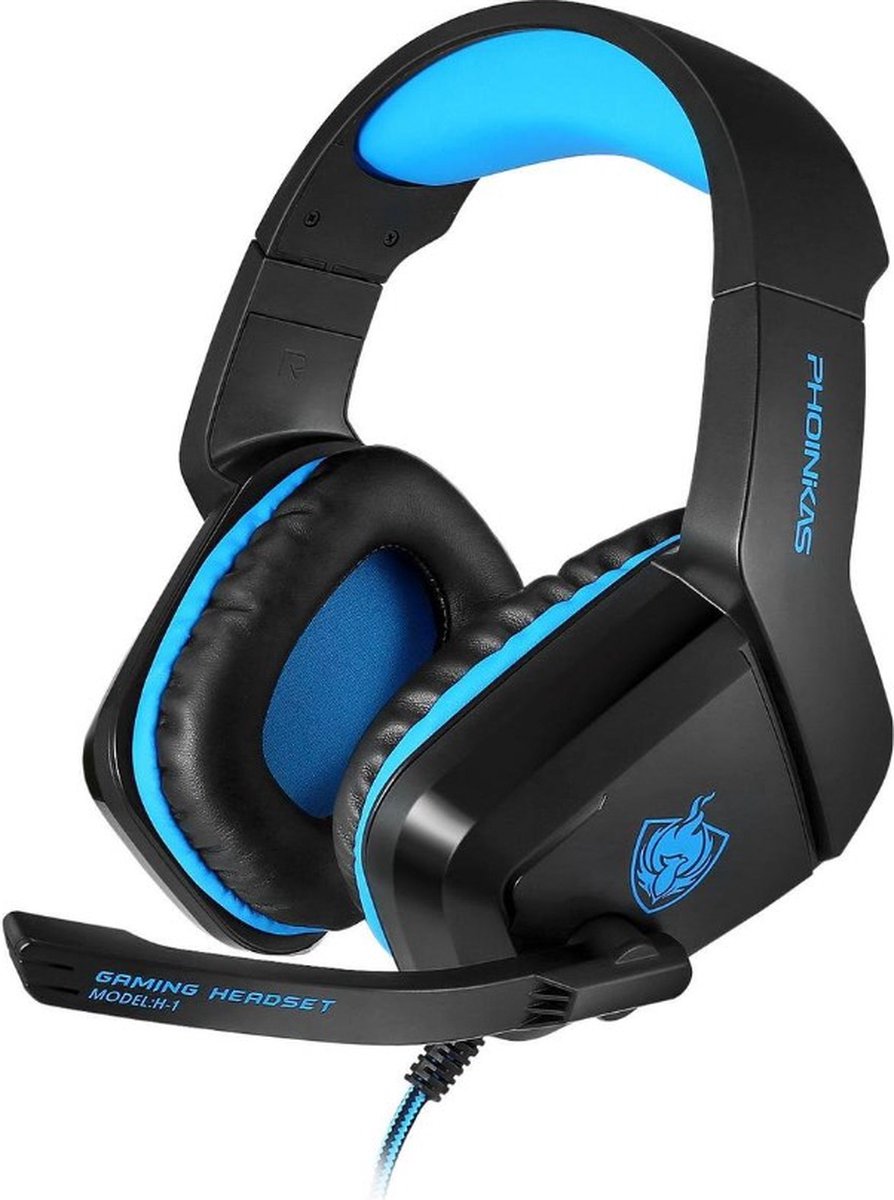 LuxeBass Phoinikas H1 Blauw - Pro Gamer Koptelefoon met 40mm Sound Drivers