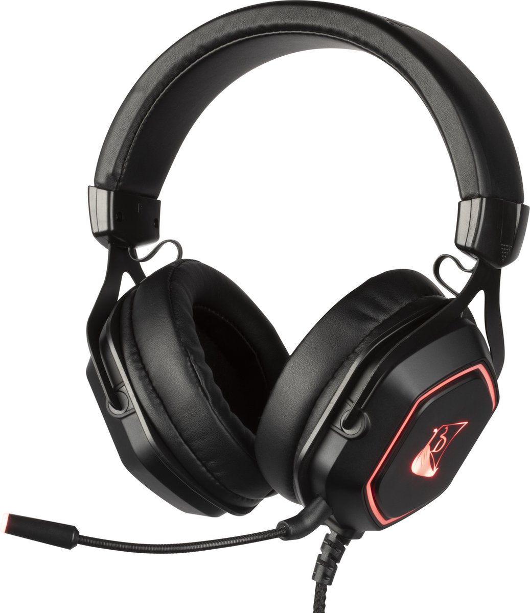 Konix Drakkar - pc pro gaming headset - Ragnarok Evo - backlight - afneembare micfroon - 7.1 surround
