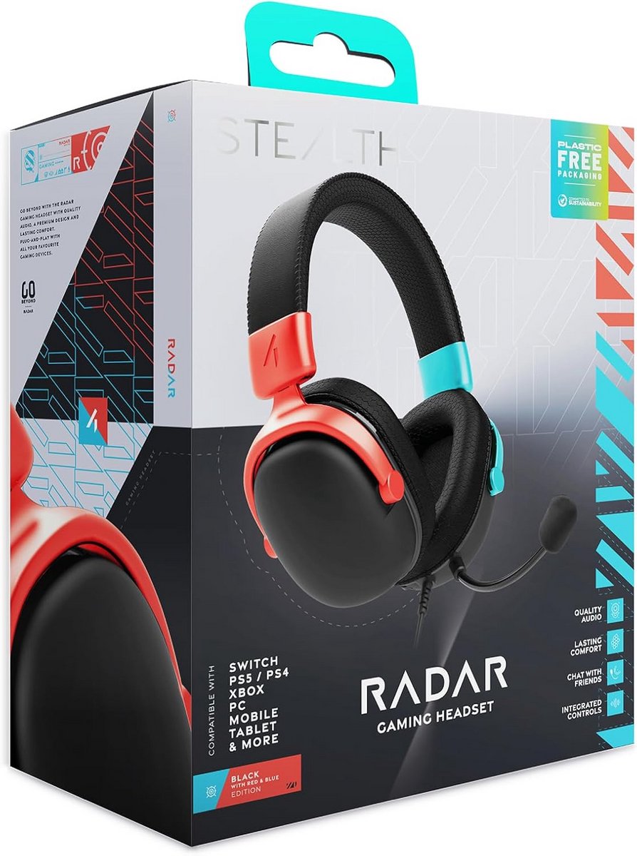 Gaming Headset met Geluid van 40 mm - Compatibel met Consoles en PC