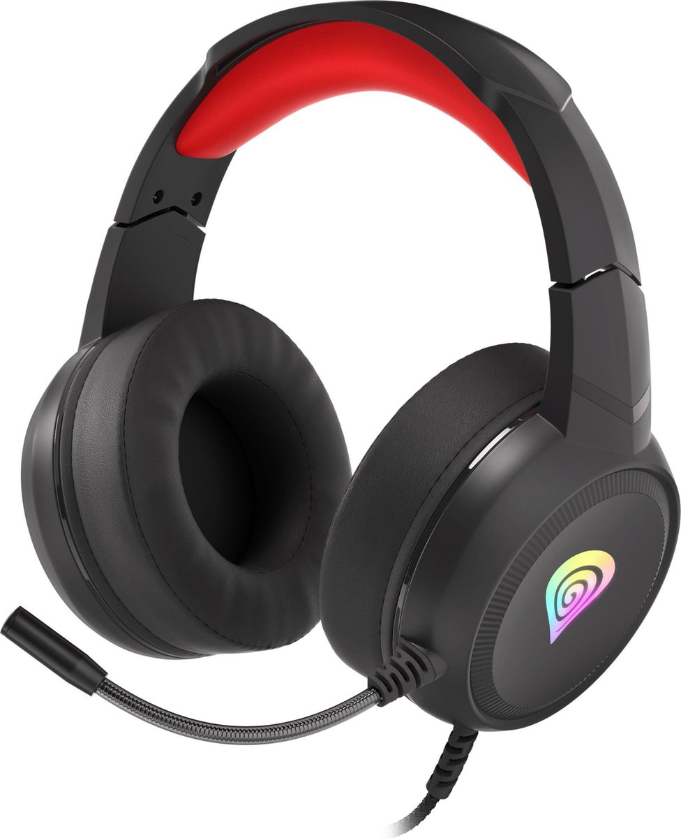 Genesis Neon 200 RGB Gaming Headset - Zwart Rood