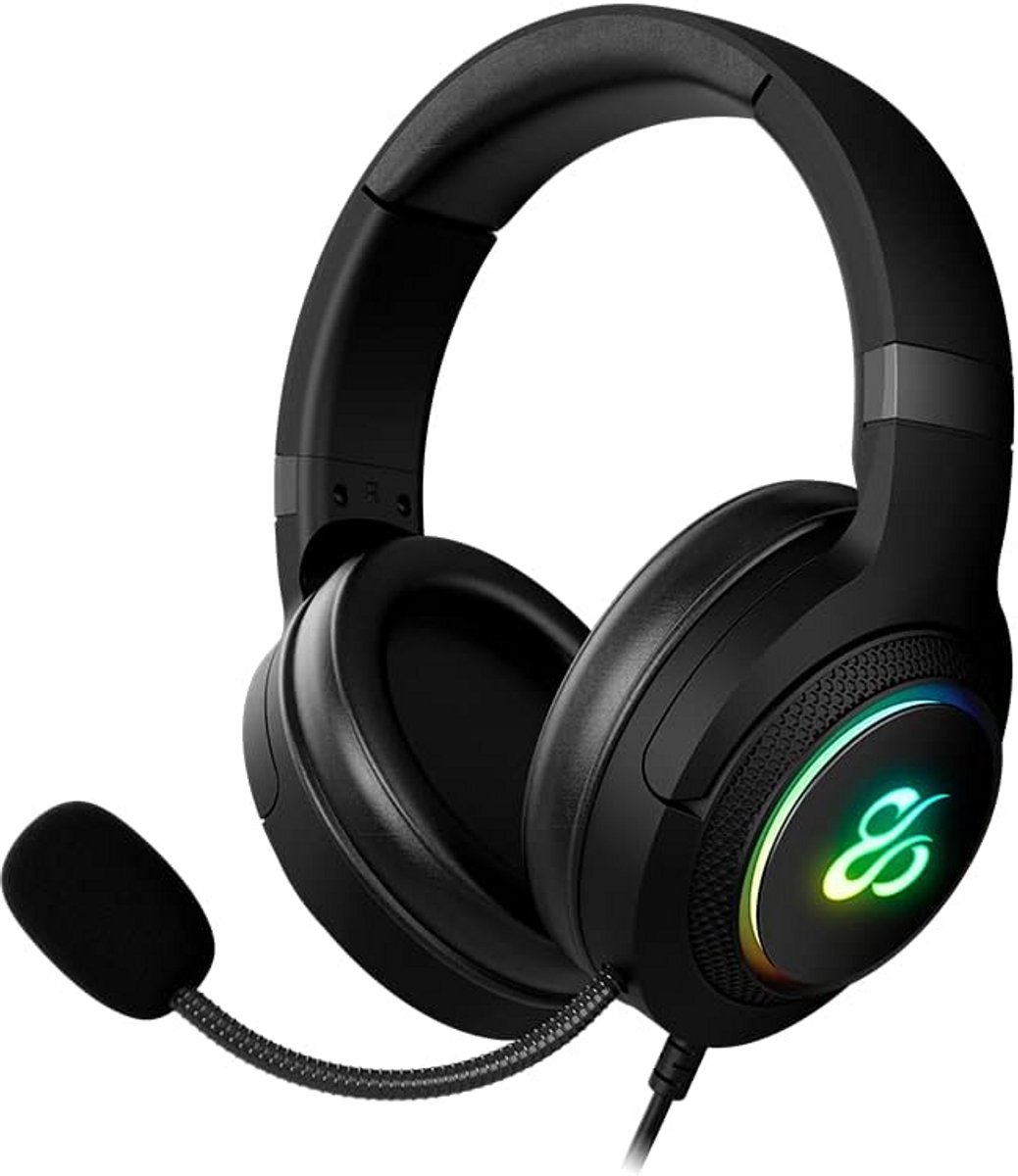 RGB Gaming Headset met Omnidirectionele Microfoon - Compatibel met PC, PS4, PS5, Xbox