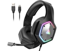 Gaming Headset met 7.1 Surround Sound USB/Type-C en Microfoon voor PC, PS4, PS5