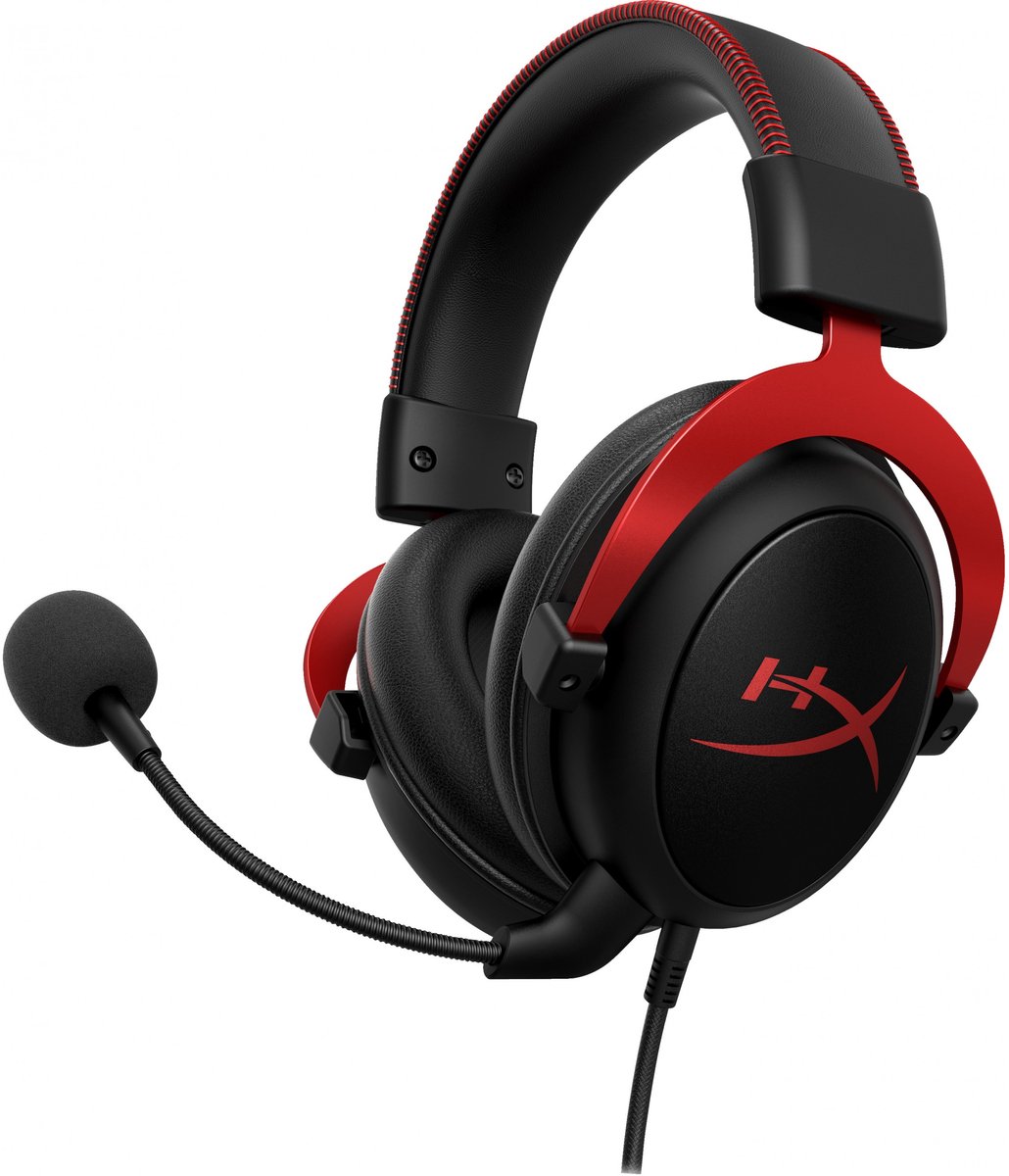HyperX Cloud II - Bedrade Gaming Headset - Geschikt voor PC/PS5/PS4/Switch - Rood