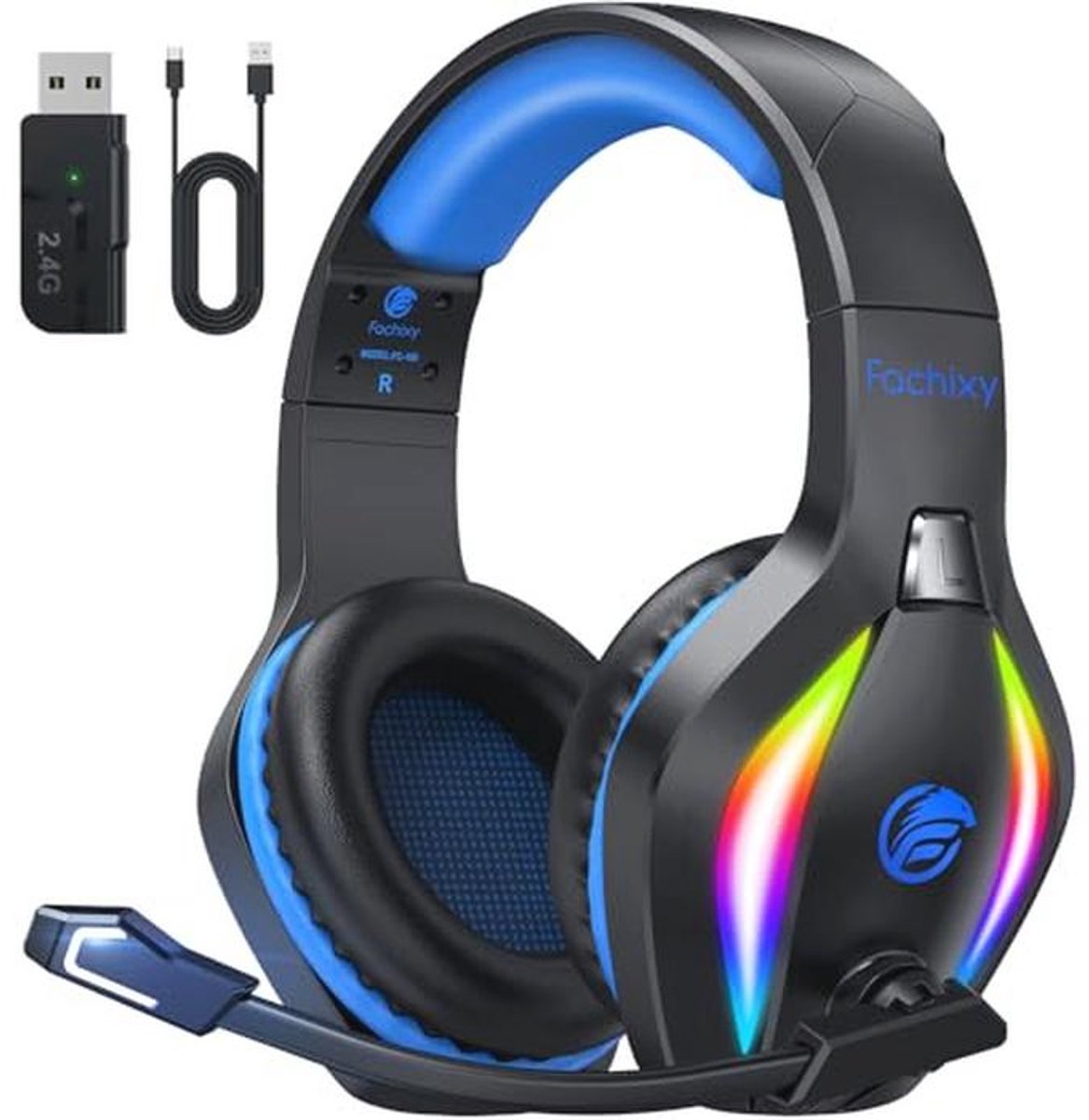 Draadloze Gaming Headset met Microfoon - 3D Surround Geluid, Bluetooth, 50+ Uur Batterijduur