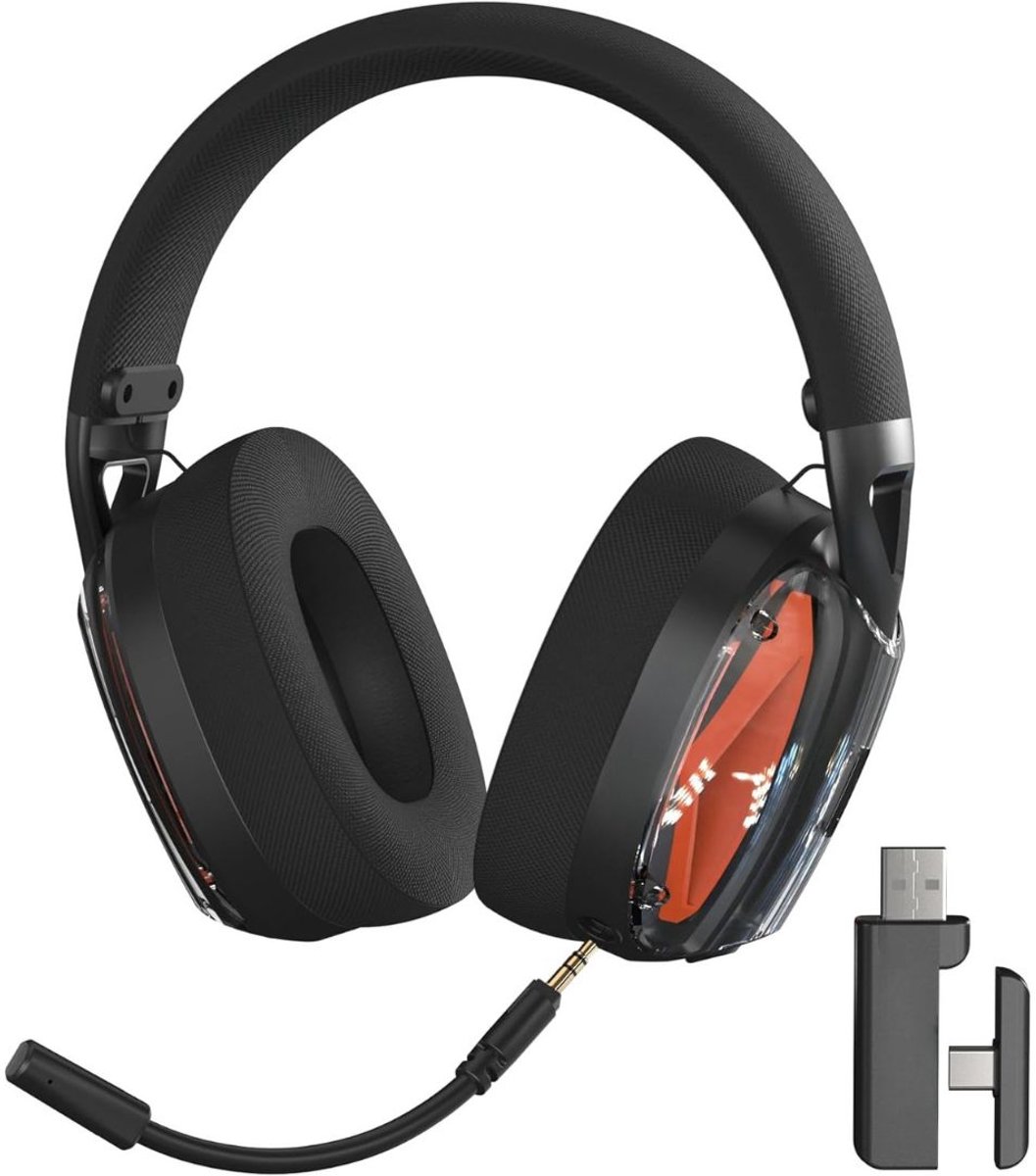 Quvo® Game headset draadloos - Headset - Gaming headsets - Zwart - 22cm x 19cm x 11cm