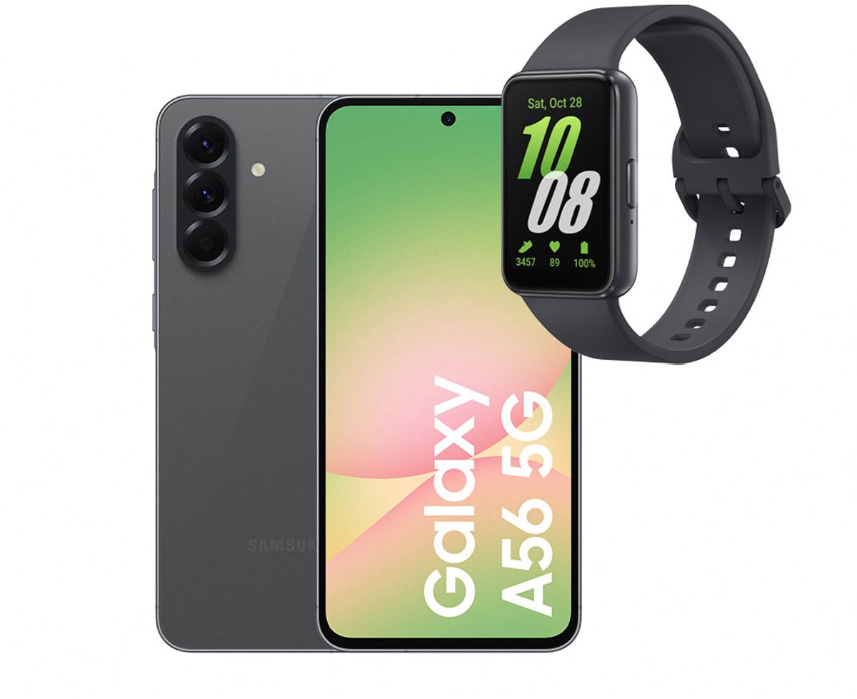 Samsung Galaxy A56 5G - 256GB - Awesome Graphite + Samsung Galaxy Fit3
