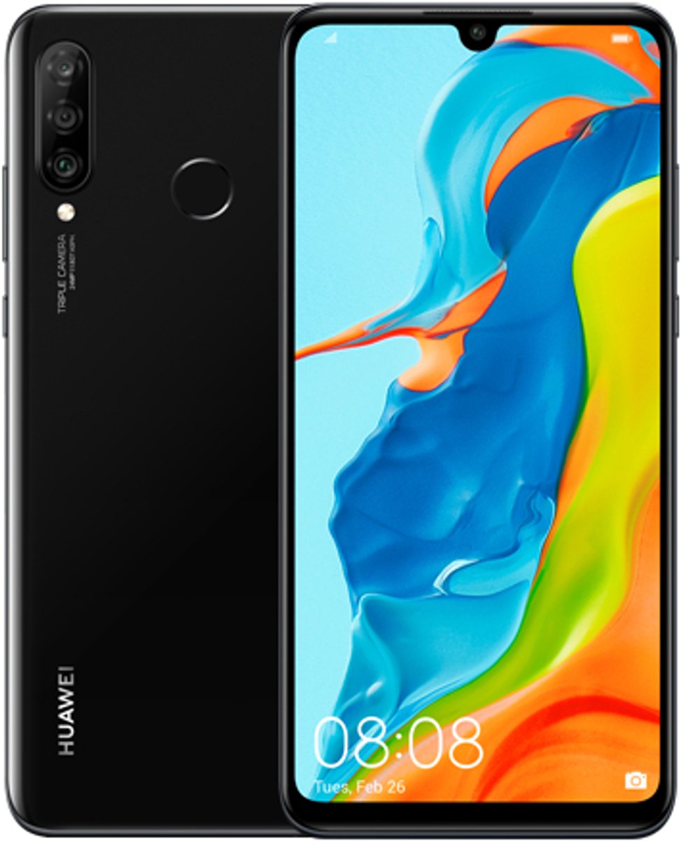 Huawei P30 Lite 15,6 cm (6.15") Android 9.0 4G USB Type-C 128 GB 3340 mAh Zwart