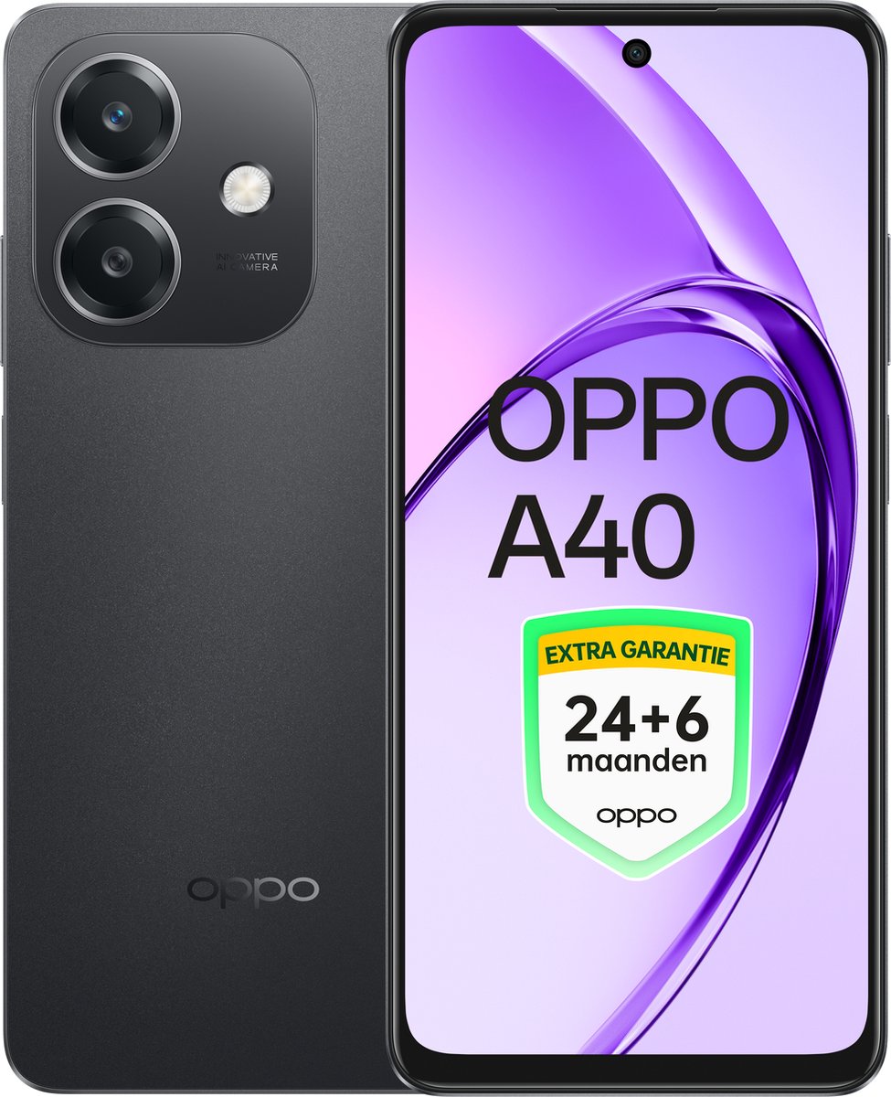 OPPO A40 4+128 - Sparkle Black - Extra Garantie 24+6 Maanden!