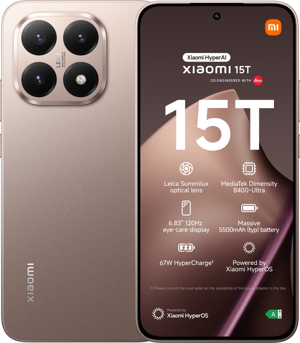 Xiaomi 15T - 12GB/256GB - Roségoud