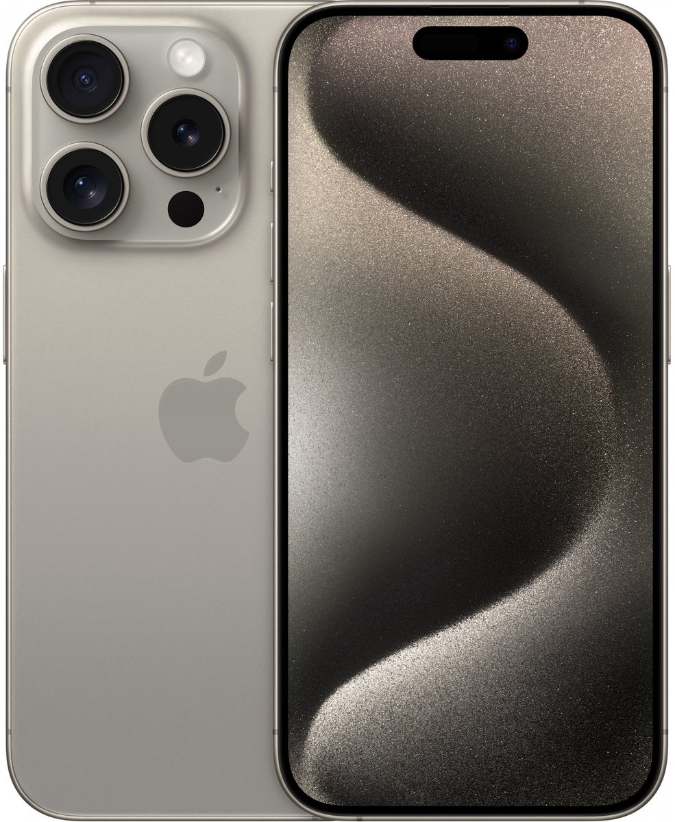 Apple iPhone 15 Pro - 128GB - Naturel Titanium - Silver