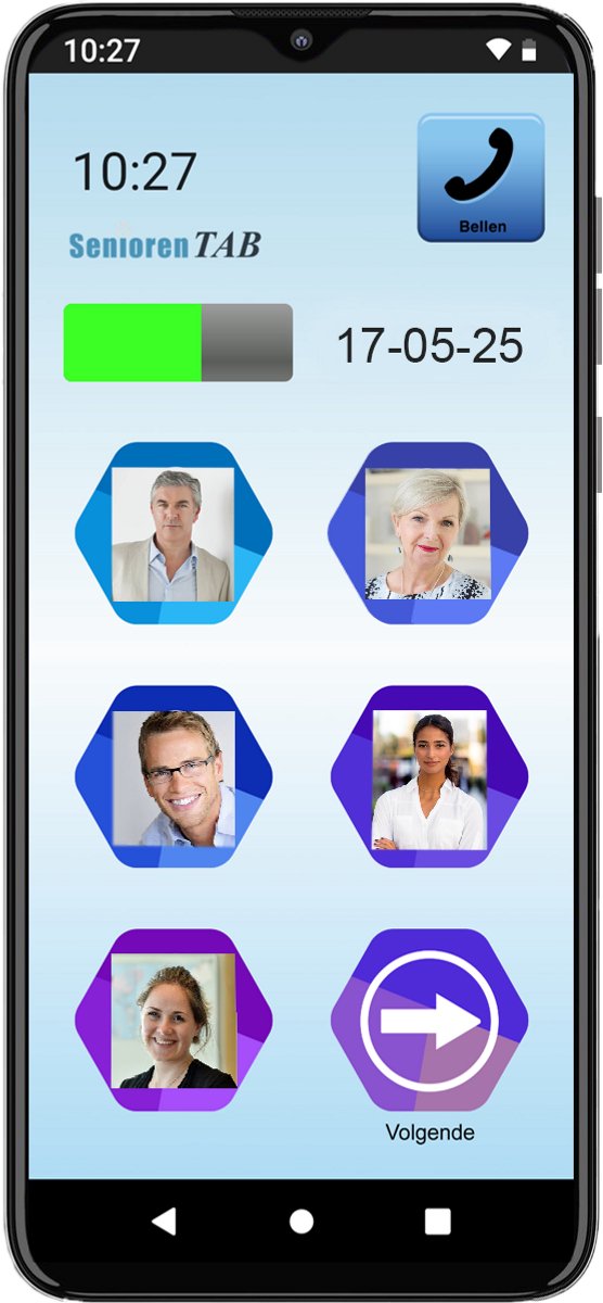 SeniorenTAB - Easy Smartphone - (beeld)bellen via foto's - 64GB