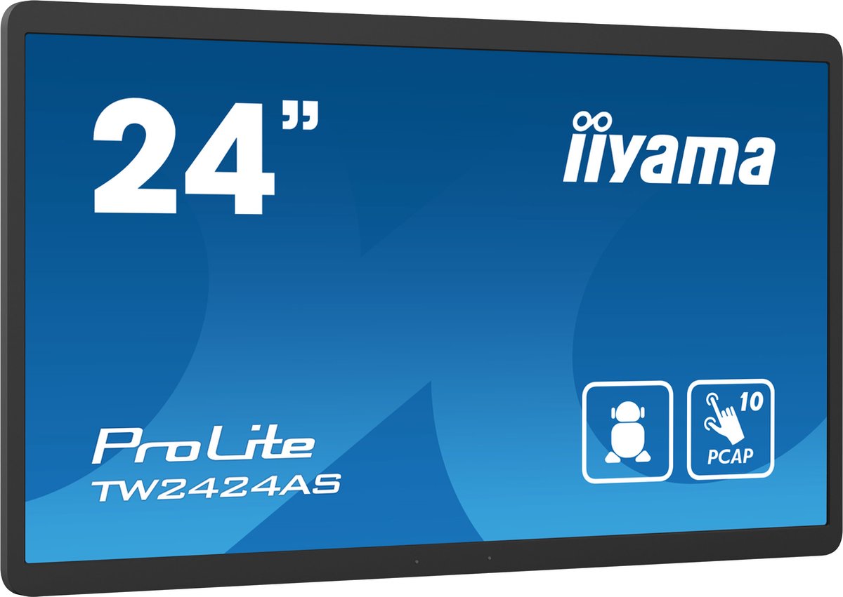 iiyama TW2424AS 60.5cm IPS TOUCH 24''/1920x1080/Micro-SD/2xUSB/schwarz - Zwart