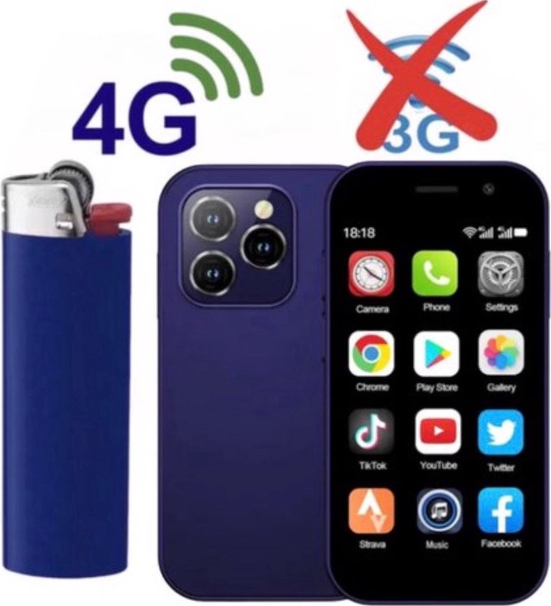 Medj - Mini smartphone- mobiele telefoon- superkleine -klein -4G -Snelste -mini- gsm -android 10