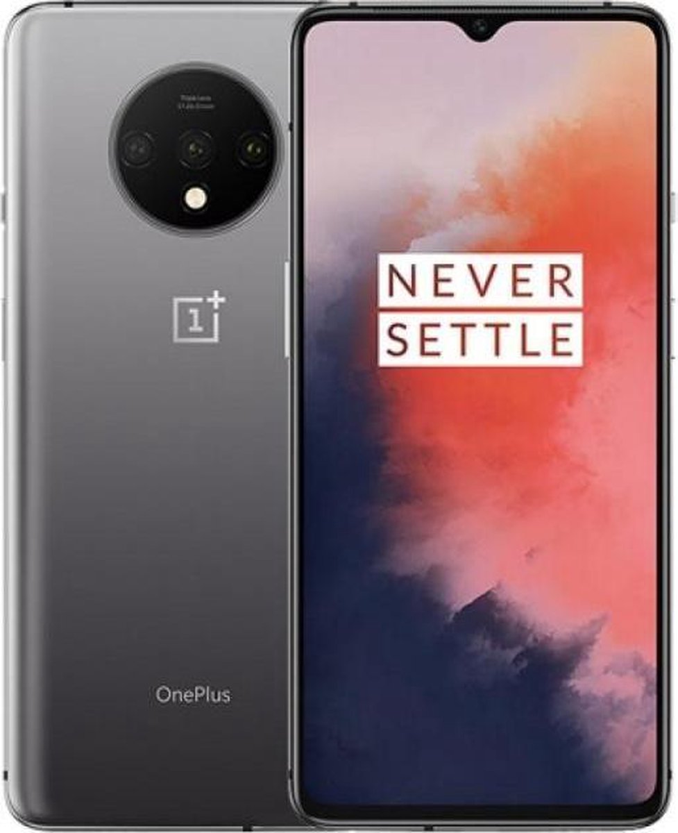 OnePlus 7T 16,6 cm (6.55'') 8 GB 128 GB Dual SIM 4G USB Type-C Zilver Oxygen OS 3800 mAh