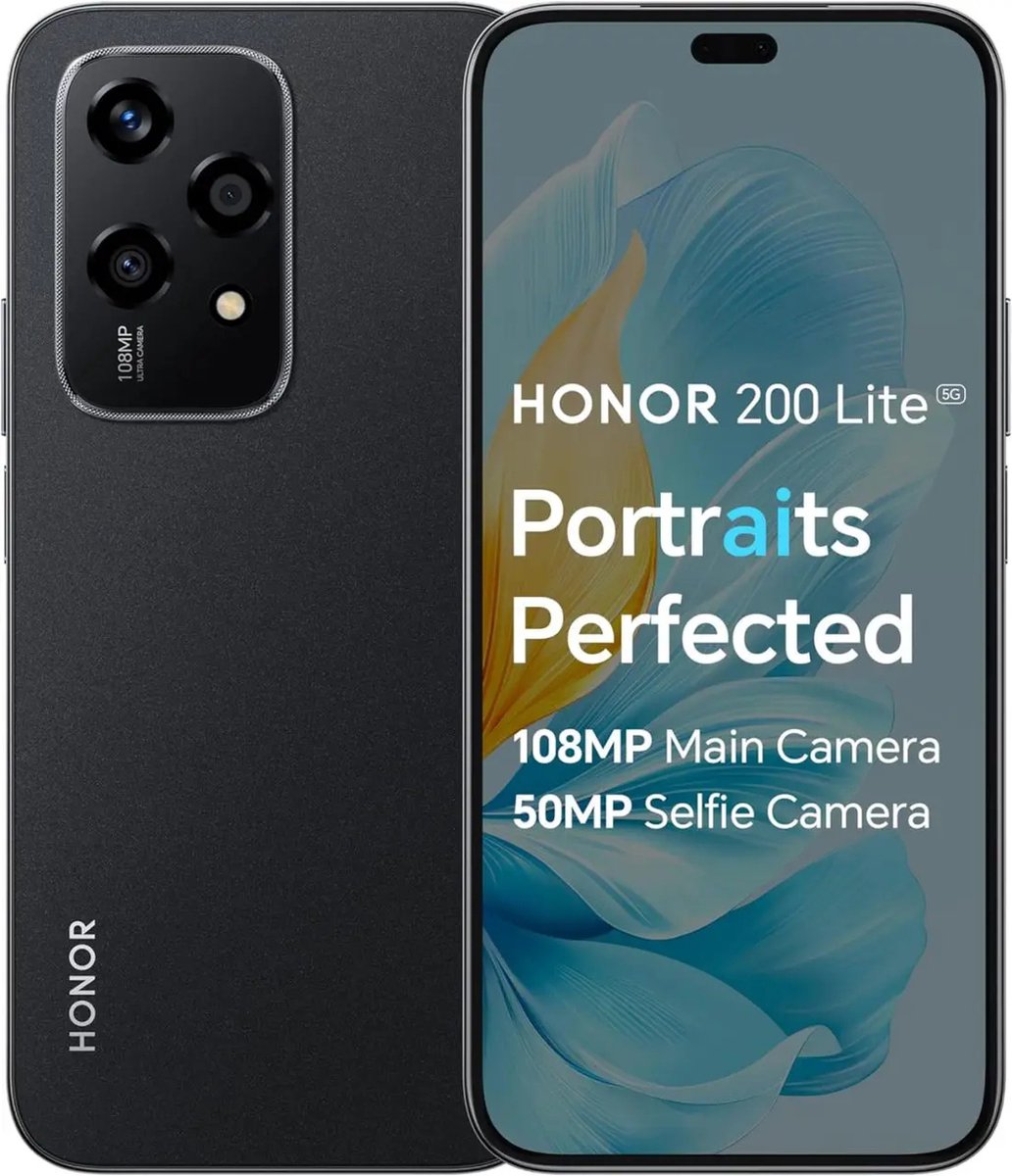 Honor 200 Lite - 5G - 8GB/256GB - Midnight Black