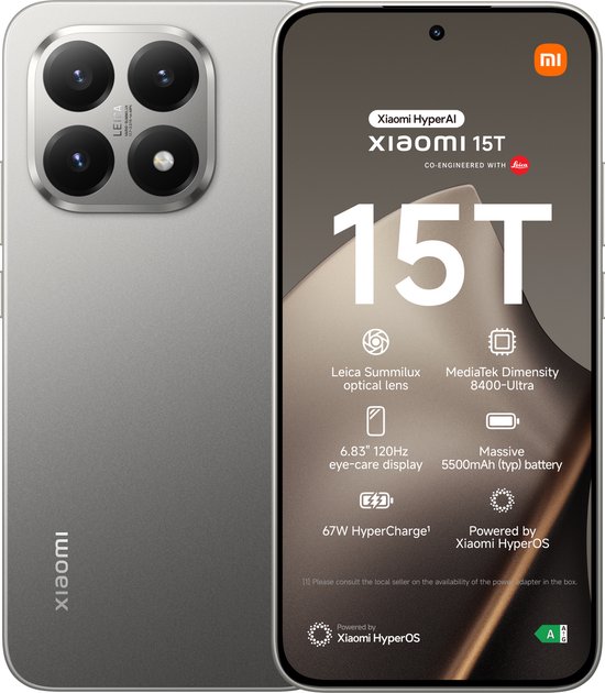 Xiaomi 15T - 12GB/256GB - Grijs