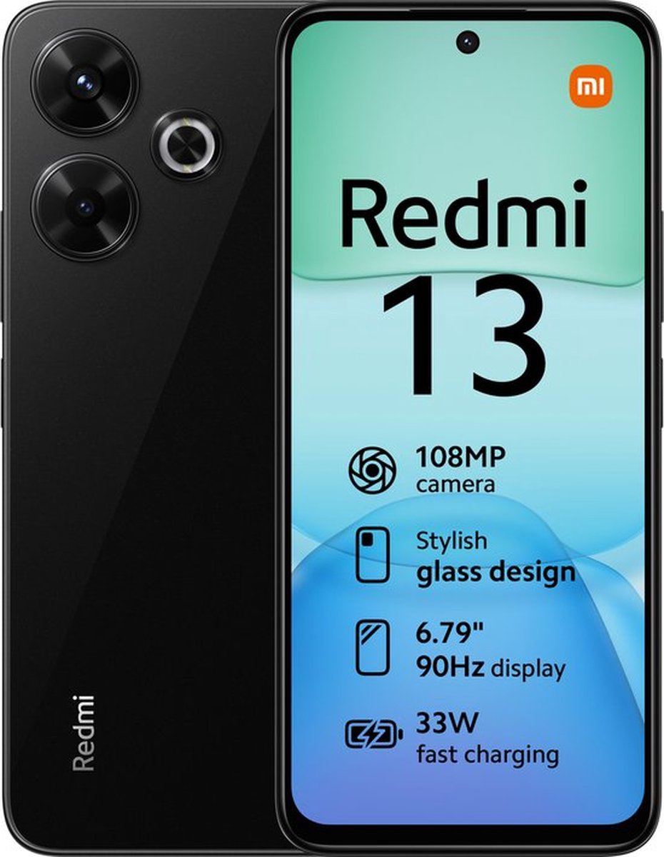 Xiaomi Redmi 13 - 8GB/256GB - Midnight Zwart