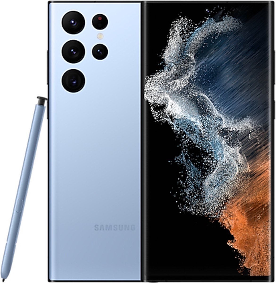 Samsung - Galaxy S22 Ultra - 128GB - Sky Blue - Exclusive Edition
