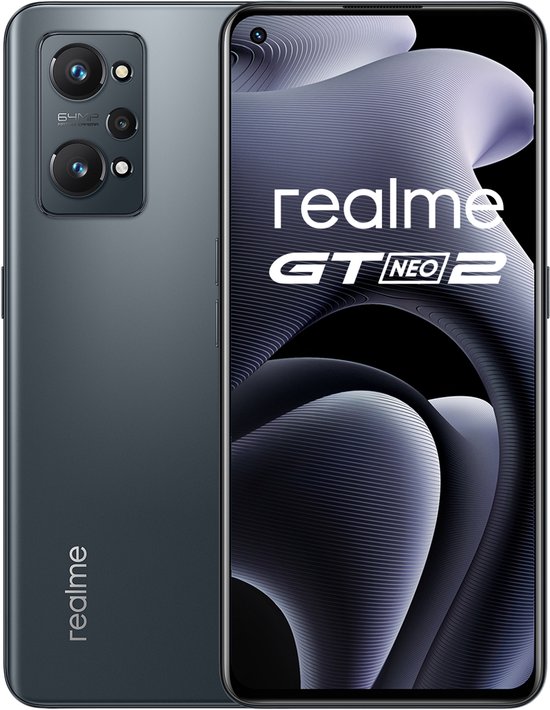 Realme GT Neo2 LTE Dual-SIM smartphone 128 GB 6.62 inch (16.8 cm) Dual-SIM Android 11 Zwart