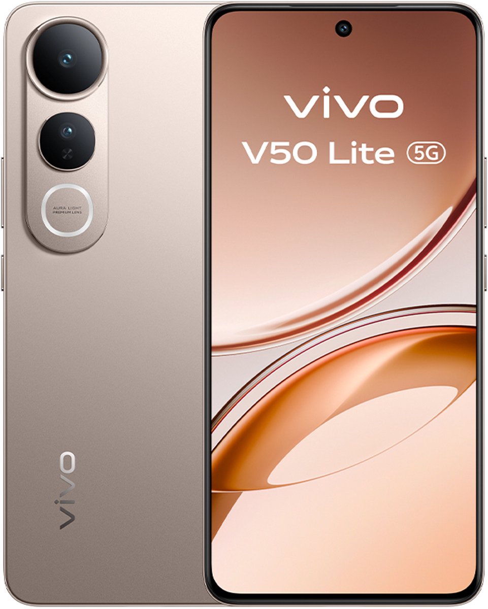 VIVO V50 Lite 5G 17,2 cm (6.77") Dual SIM Android 15 USB Type-C 8 GB 256 GB 6500 mAh Goud