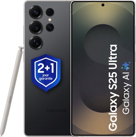 Samsung Galaxy S25 Ultra 5G - 512GB - Titanium Black + 1 jaar extra garantie