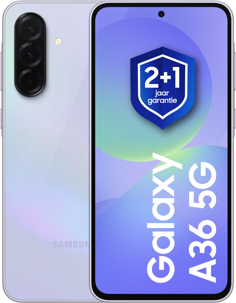 Samsung Galaxy A36 - 5G - 128GB - Awesome Lavender + 1 jaar extra garantie