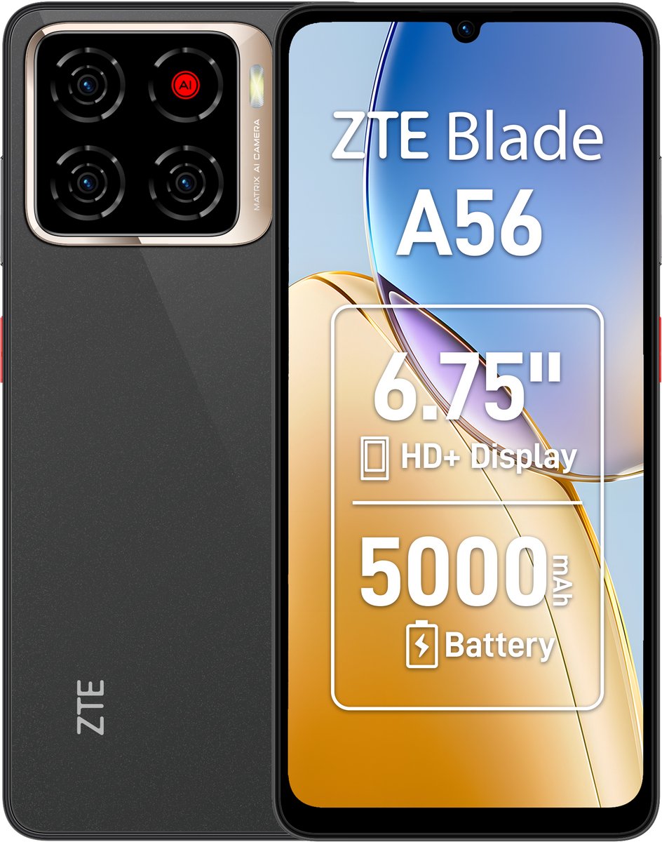Zte Blade A56 - 4GB/128 GB - Starry - Zwart