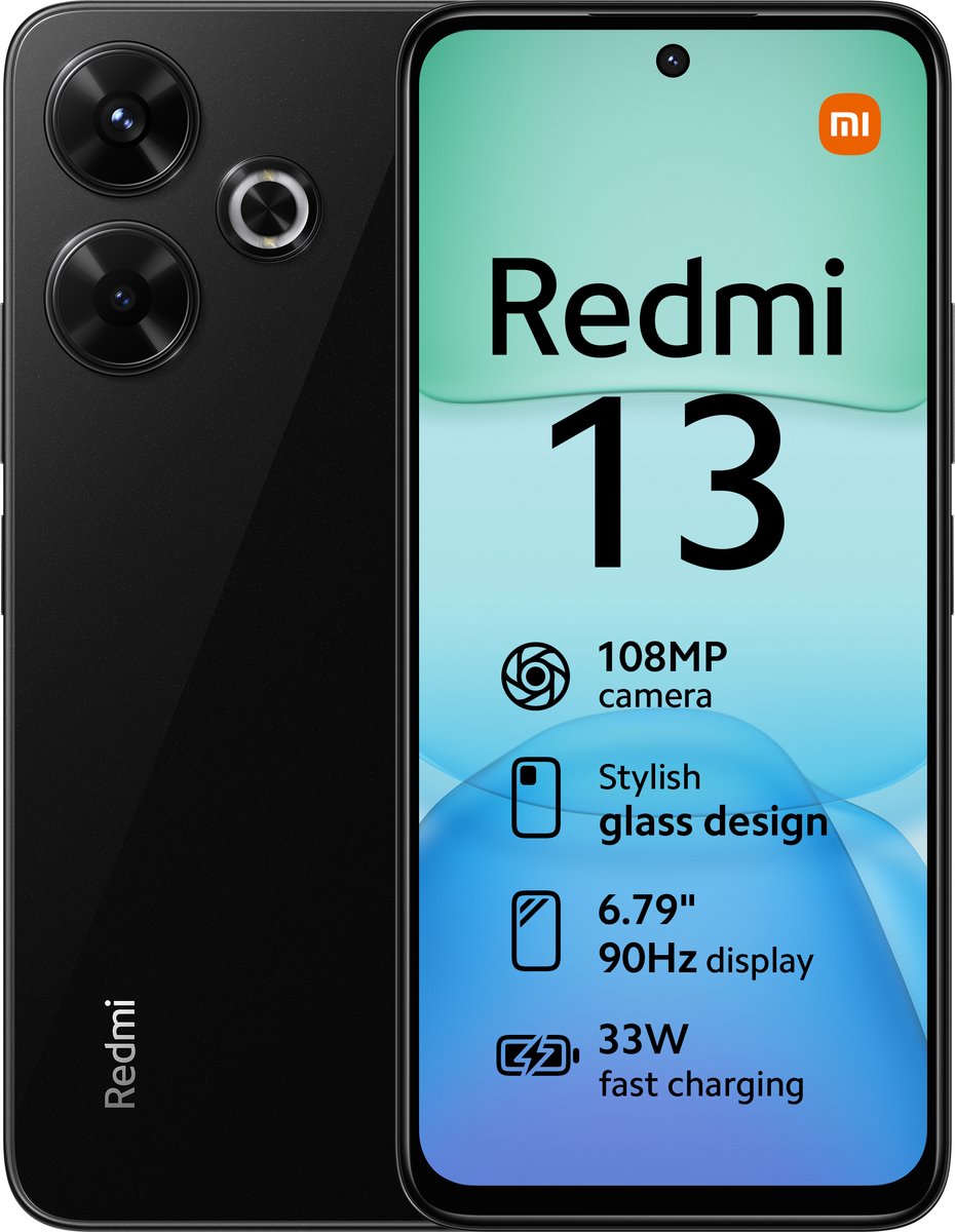 Xiaomi Redmi 13 - 8GB/256GB - Midnight Zwart
