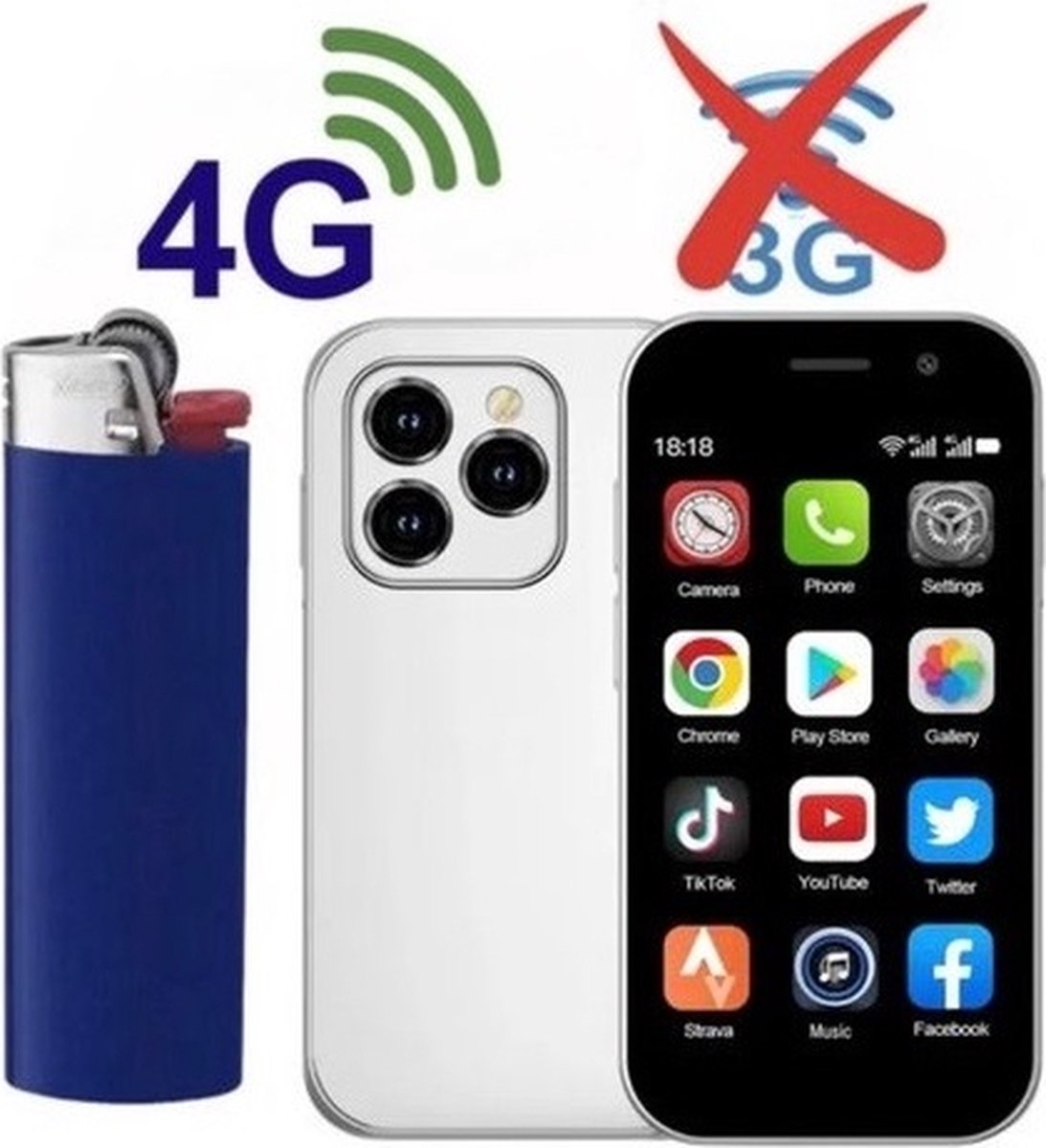 Medj - Mini smartphone- mobiele telefoon- superkleine -klein -4G -Snelste -mini- gsm -android 10