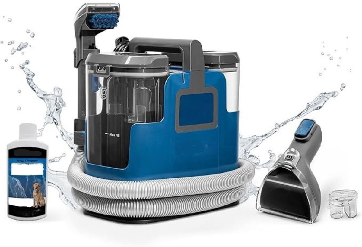 Zylo® Draagbare Vlekkenreiniger - Tapijtreiniger - Vlekkenreiniger - Blauw - ‎34cm x 23cm x 36cm